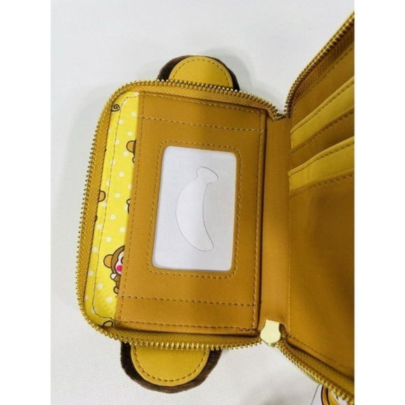 Loungefly Sanrio Monkichi Monkey Banana Scented Cosplay Zip Around Wallet Brown - Picture 5 of 7